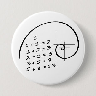 Badge Rond 7,6 Cm Leonardo da Vinci. Golden Ratio. La coupe d'or.