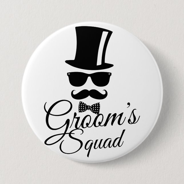 Badge Rond 7,6 Cm L'équipe de Groom (Devant)
