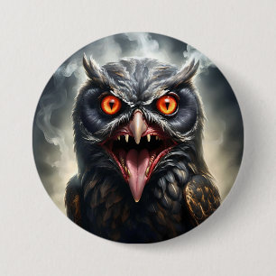 Badge Rond 7,6 Cm "Les ailes cauchemardesques : La Chouette des vamp