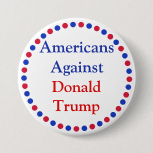 Badge Rond 7,6 Cm Les Américains contre Donald Trump Button