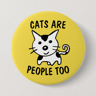 BADGE ROND 7,6 CM LES CHATS SONT DES GENS TROP DE BOUTONS