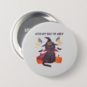 Badge Rond 7,6 Cm Les Chats-Sorcières dominent le monde