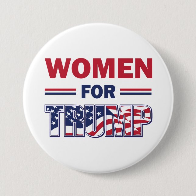 Badge Rond 7,6 Cm Les femmes pour Trump (Devant)