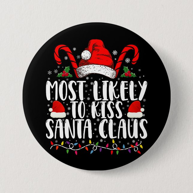 Badge Rond 7,6 Cm Les Plus Susceptibles D'Embrasser La Famille De No (Devant)