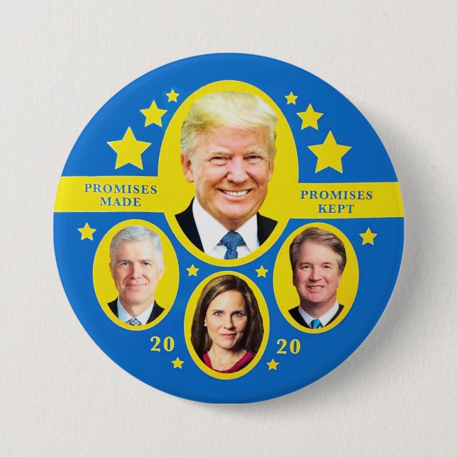Badge Rond 7,6 Cm Les promesses tenues : Trump et les dominés (Devant)
