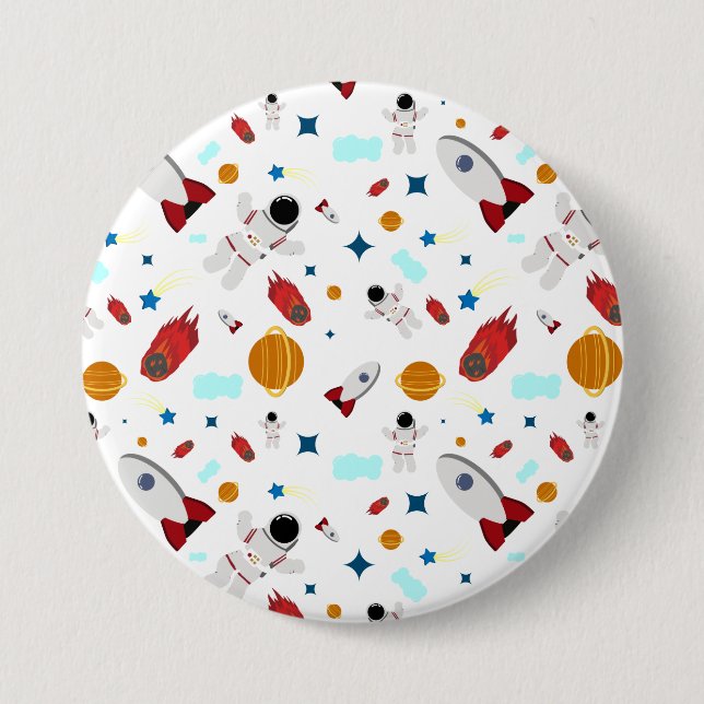 Badge Rond 7,6 Cm L'espace extra-atmosphérique pour enfants et Motif (Devant)