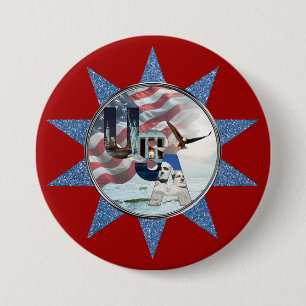 Badge Rond 7,6 Cm Lettres de Monument Historique Unique des États-Un