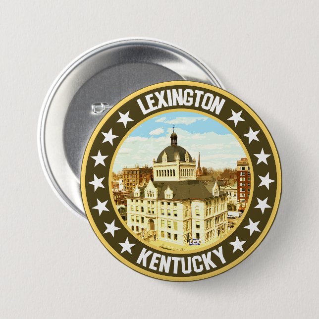 Badge Rond 7,6 Cm Lexington (Devant & derrière)