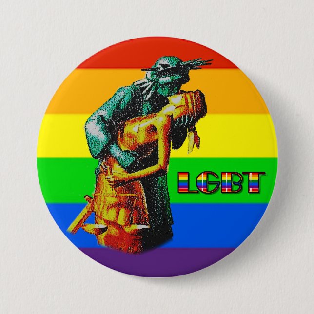 BADGE ROND 7,6 CM LGBT (Devant)