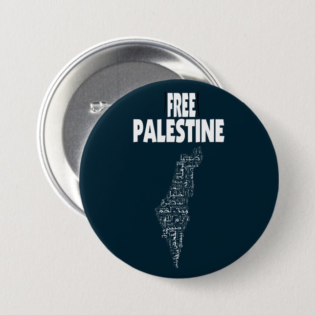 Badge Rond 7,6 Cm Libérez la Palestine Arabe Palestinienne Gaza (Devant & derrière)