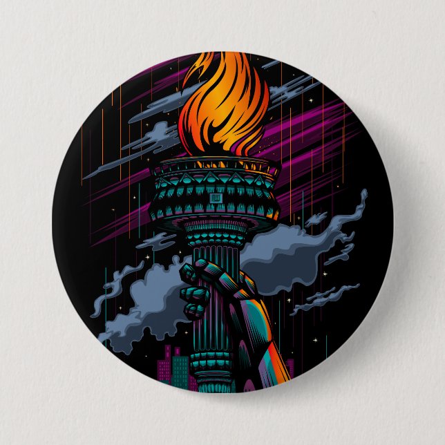 Badge Rond 7,6 Cm Liberté (Devant)