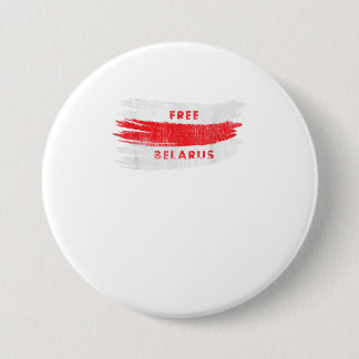 Badge Rond 7,6 Cm Libre Biélorussie Vintage Blanc Rouge Vieux Drapea