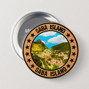 Badge Rond 7,6 Cm L'île de Saba