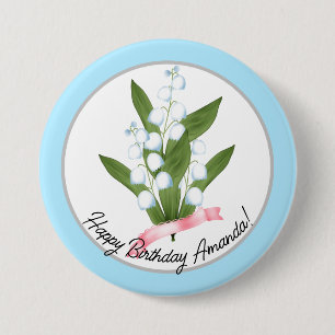 Badge Rond 7,6 Cm Lily of the valley