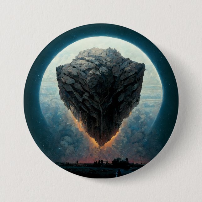 Badge Rond 7,6 Cm L'Imaginaire Monolithe Sci-Fi Art (Devant)