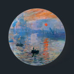 Badge Rond 7,6 Cm L'Impression de Monet, lever du soleil<br><div class="desc">Impression,  Lever de soleil par Claude Monet (1872)</div>