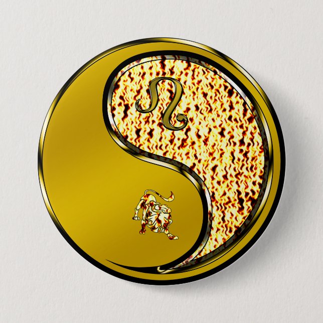 Badge Rond 7,6 Cm Lion (Devant)