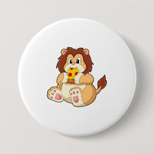 Badge Rond 7,6 Cm Lion avec morceau de Salami Pizza.PNG
