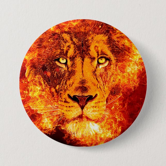 Badge Rond 7,6 Cm Lion flamand de Judah (Devant)
