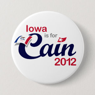 Badge Rond 7,6 Cm L'Iowa est pour Caïn ! - Caïn 2012