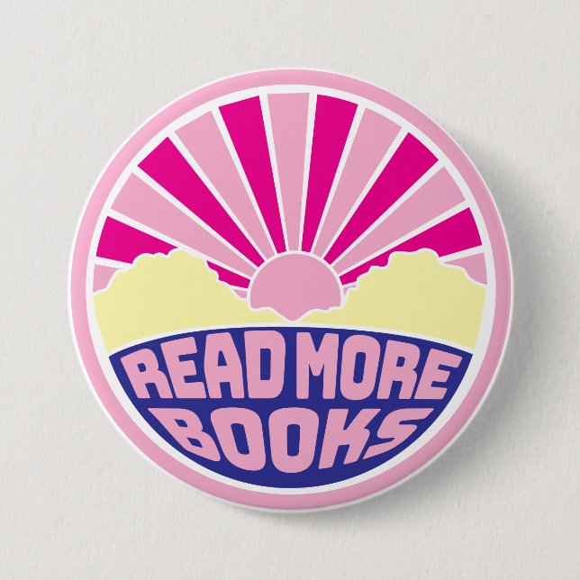 Badge Rond 7,6 Cm Lire plus de livres  (Devant)