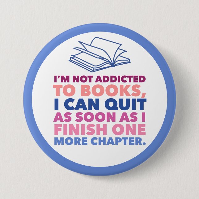 Badge Rond 7,6 Cm Livres et lecture (Devant)