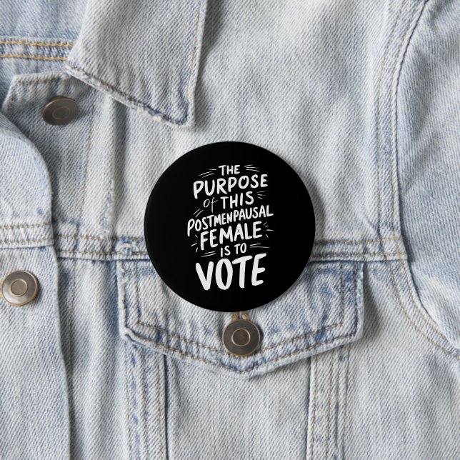 Badge Rond 7,6 Cm L'objectif de ce Harris Walz post-ménopausique  (En situation)