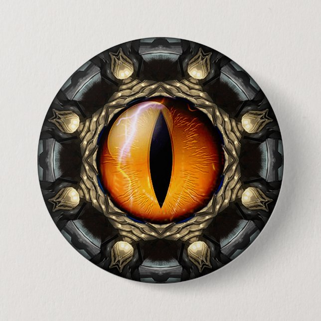 Badge Rond 7,6 Cm L'oeil du dragon (Devant)