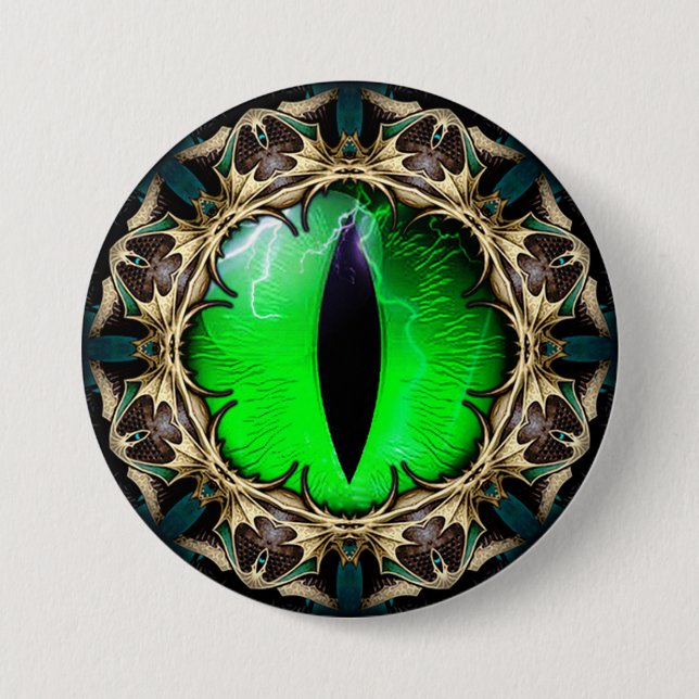 Badge Rond 7,6 Cm L'oeil du dragon (Devant)