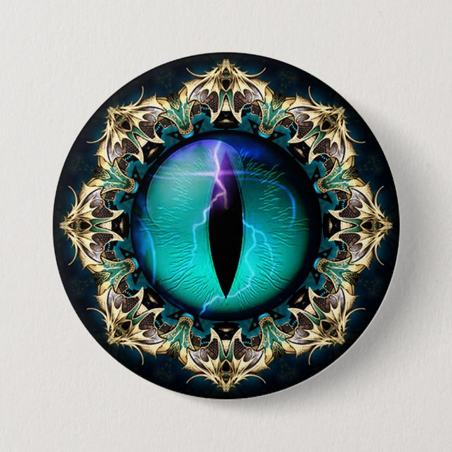 Badge Rond 7,6 Cm L'oeil du dragon (Devant)