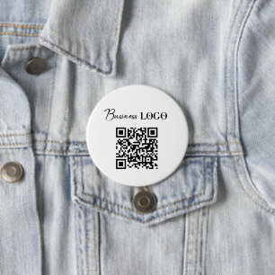 Badge Rond 7,6 Cm Logo d'entreprise Code QR promotionnel de la socié