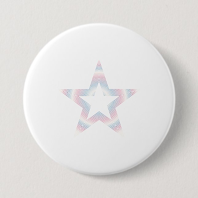 Badge Rond 7,6 Cm logo étoile sur bouton (Devant)