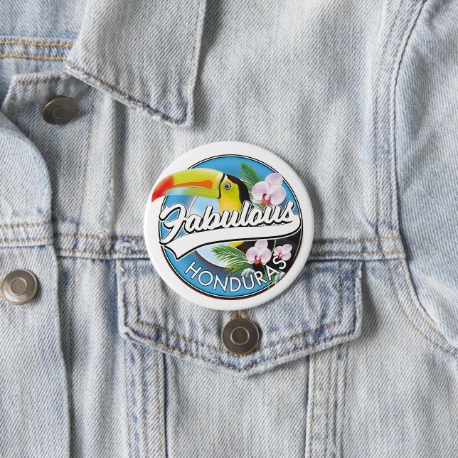 Badge Rond 7,6 Cm Logo Explorez le fabuleux Honduras  (En situation)