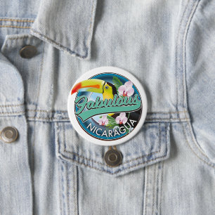 Badge Rond 7,6 Cm Logo fabuleux du toucan du Nicaragua