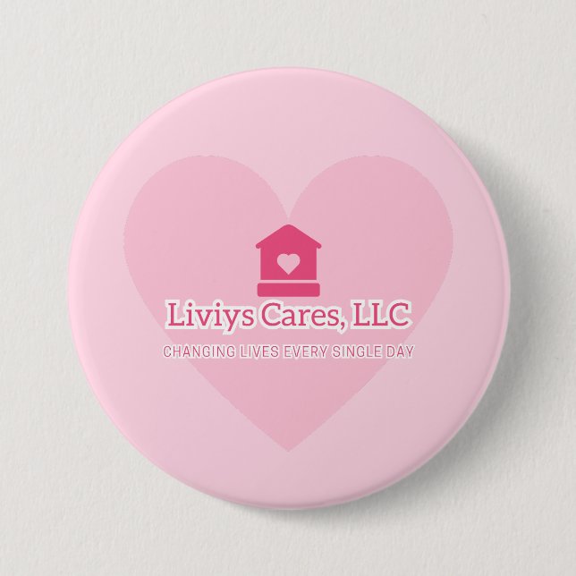 Badge Rond 7,6 Cm Logo Liviys Cares (Devant)
