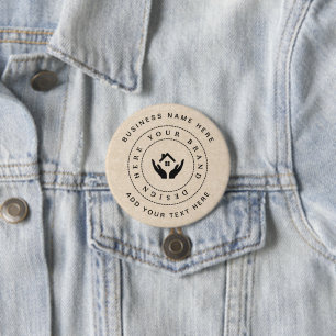 Badge Rond 7,6 Cm Logo personnalisé minimaliste simple et promotion 