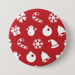Badge Rond 7,6 Cm Lolailo 12 Joyeux Noël/Feliz Navidad