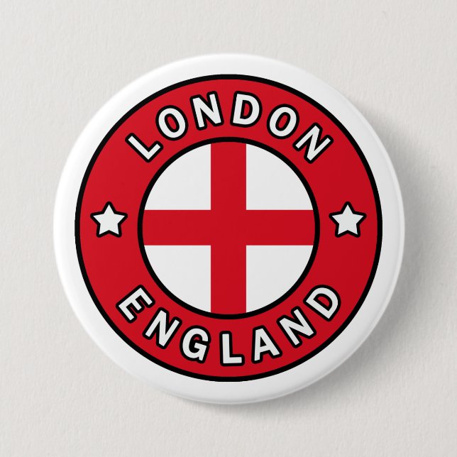 Badge Rond 7,6 Cm Londres Angleterre (Devant)