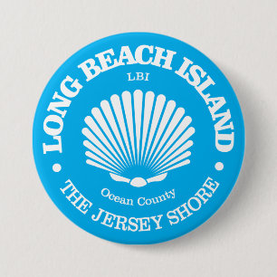 Badge Rond 7,6 Cm Long Beach Island (coquillage)
