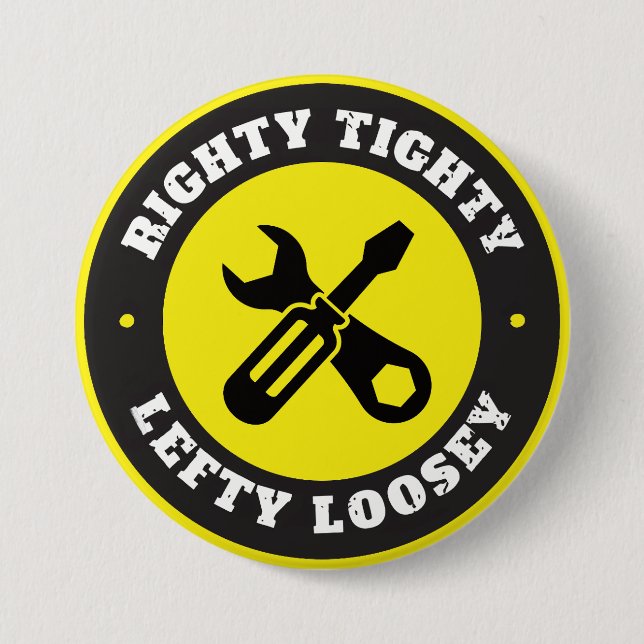 Badge Rond 7,6 Cm Loosey droit serré gauche (Devant)