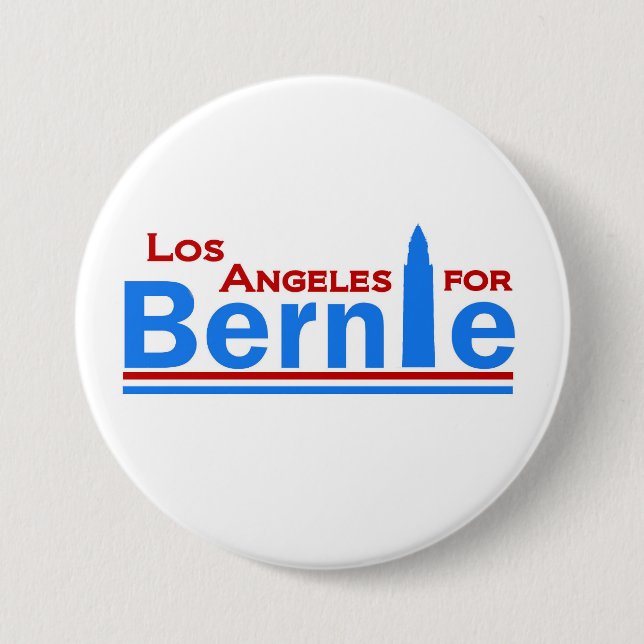 Badge Rond 7,6 Cm Los Angeles pour Bernie (Devant)