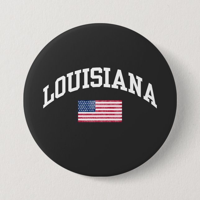 Badge Rond 7,6 Cm Louisiane (Devant)