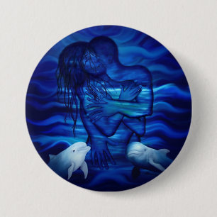 Badge Rond 7,6 Cm Love, Passion act - pair with Dolphin pair