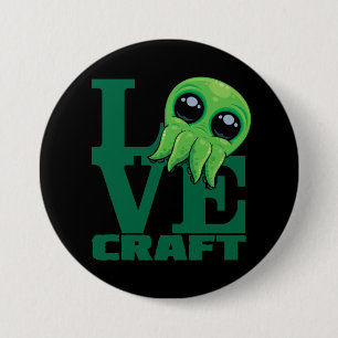 Badge Rond 7,6 Cm Lovecraft Baby Cthulhu Design - Éffrayant mignon A