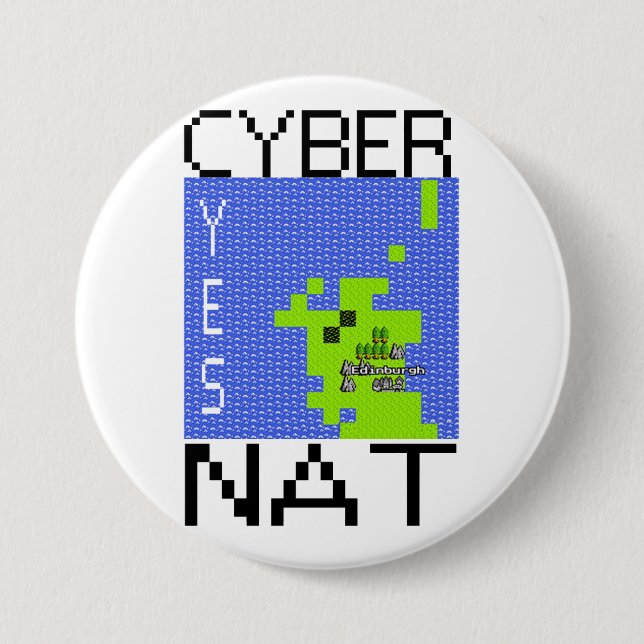 Badge Rond 7,6 Cm Lrg d'insigne de CYBERNAT (Devant)
