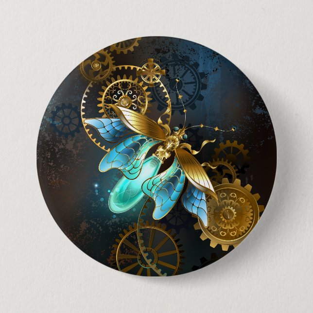 Badge Rond 7,6 Cm Luciole de vapeur (Devant)