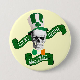 Badge Rond 7,6 Cm Lucky Irish bar steward St Patrick's day