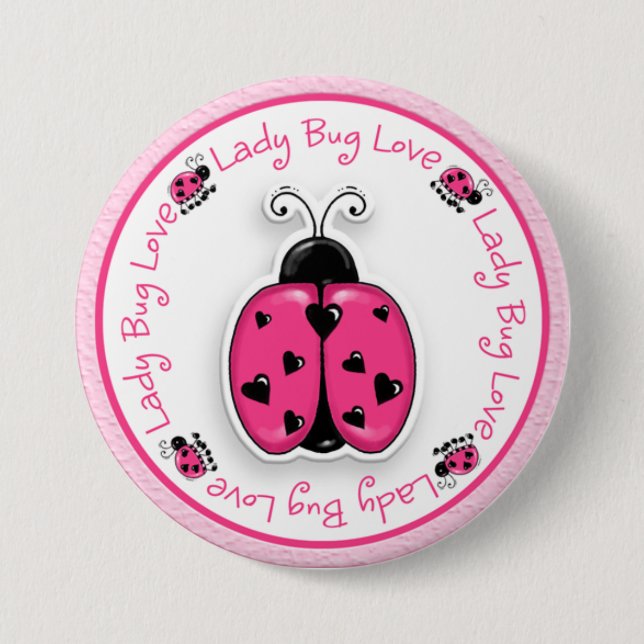 Badge Rond 7,6 Cm Lucky Ladybug - SRF (Devant)