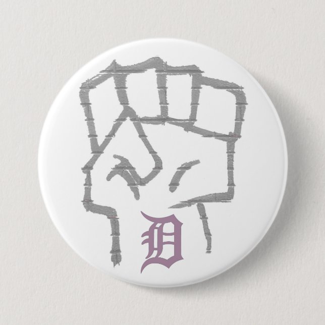 Badge Rond 7,6 Cm Lutte de Detroit (bouton) (Devant)