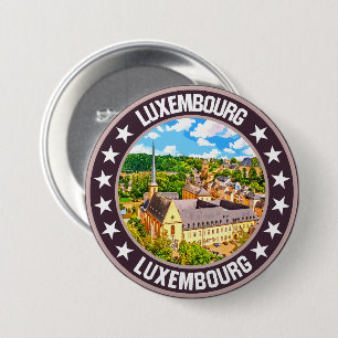 Badge Rond 7,6 Cm Luxembourg